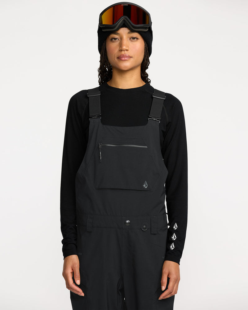 Volcom Women's Ash Stretch Gore Bib Overall Black