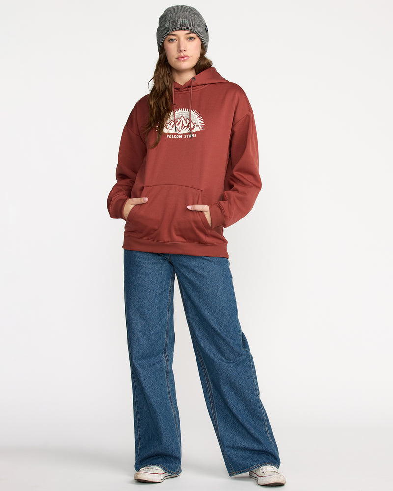 Volcom Women's Essential Hydro Hoodie Henna