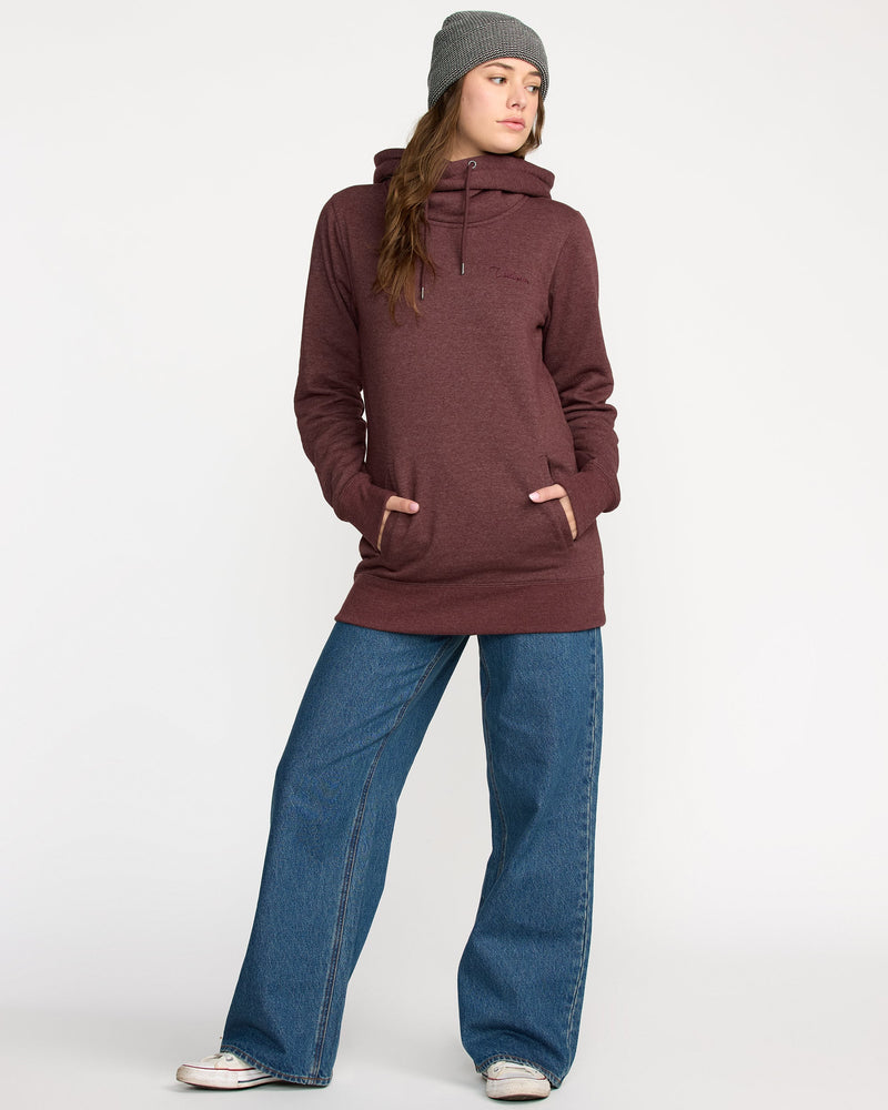 Volcom Women's Tower Pullover Fleece Oxblood