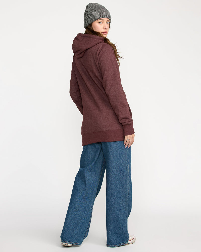 Volcom Women's Tower Pullover Fleece Oxblood