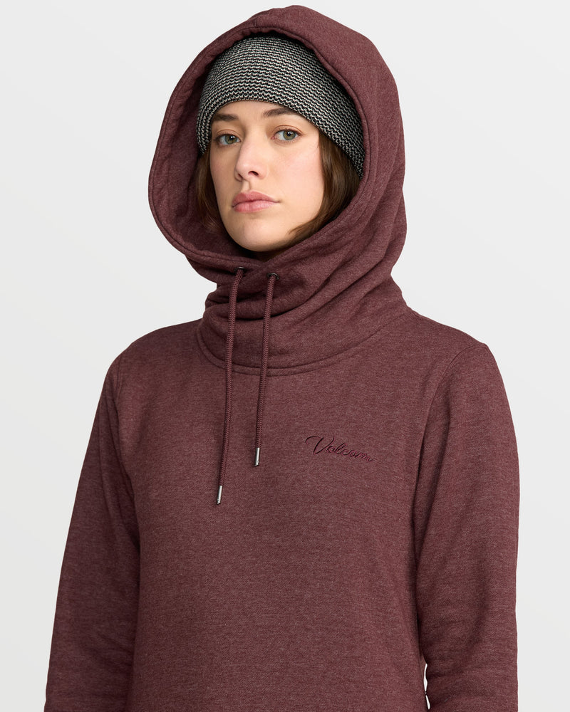 Volcom Women's Tower Pullover Fleece Oxblood