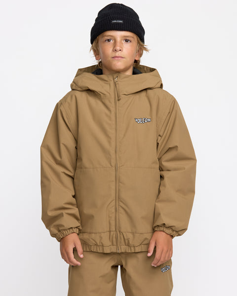 Kids' Chaos Full Zip Jacket-Bronze-Volcom