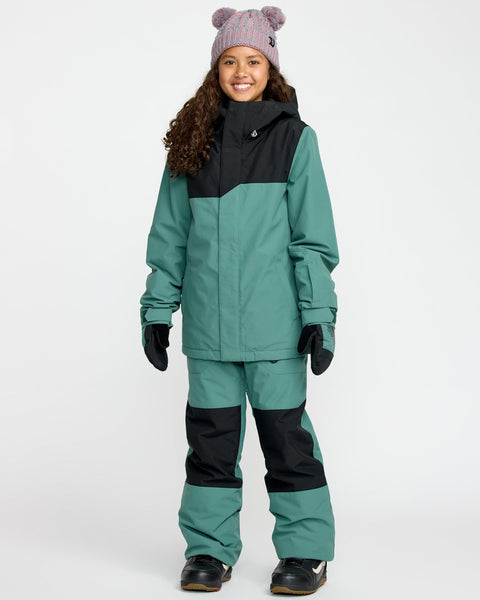 Volcom Big Kids' Barkley Insulated Bib Overall Spruce Green