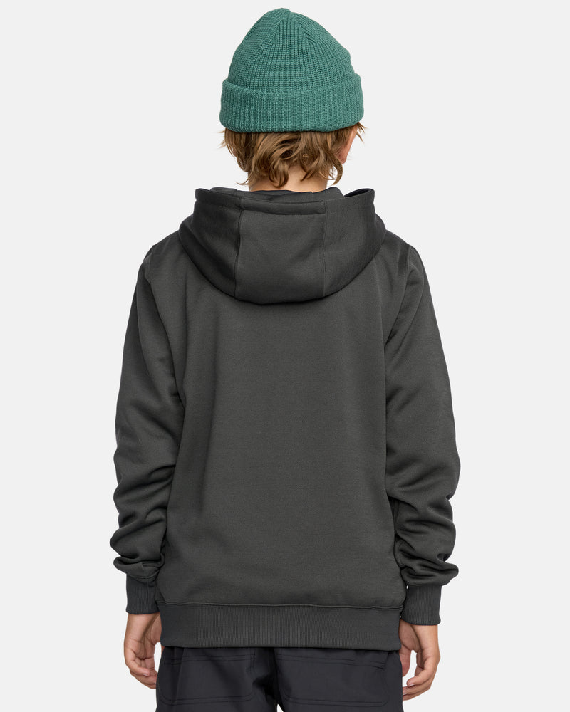 Kids' Hydro Fleece Hoodie-Dark Grey-Volcom
