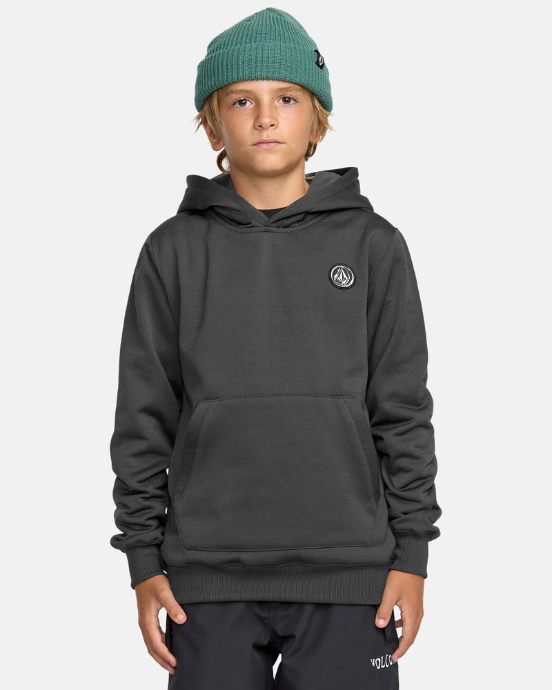 Kids' Hydro Fleece Hoodie-Dark Grey-Volcom