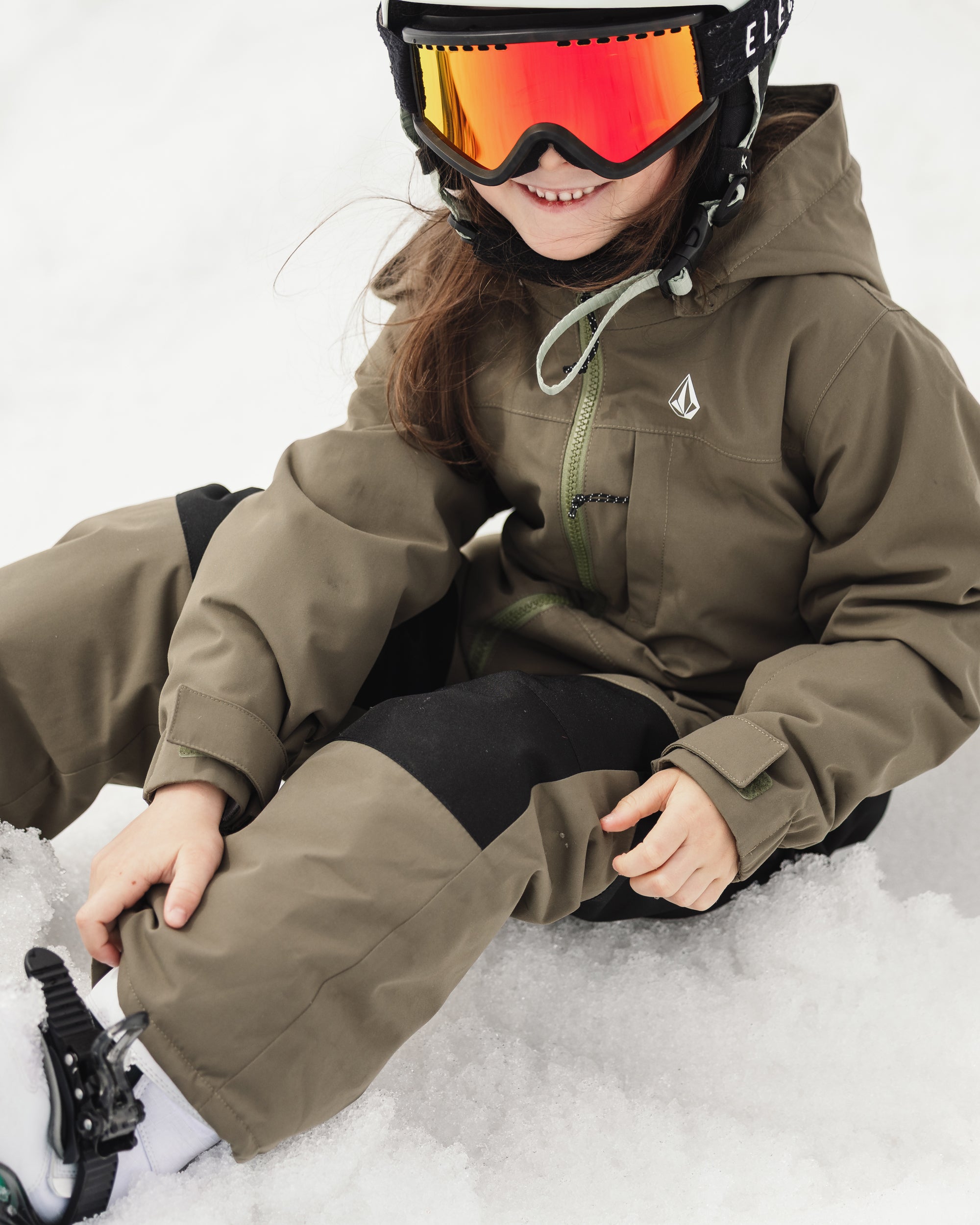 着用1回　volcom キッズウエア　上下セット　sizeS(10) Kid's Little Flurry One Piece - Volcom