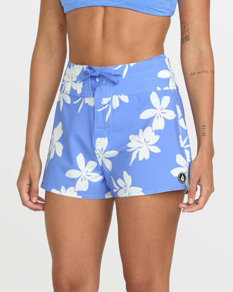 Volcom Women's Coco Island Vintage 2" Boardshorts Light Blue Acid