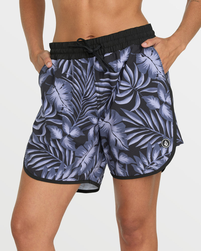 Volcom Women's Paradise Dreamer Boyfriend 6" Boardshorts Black
