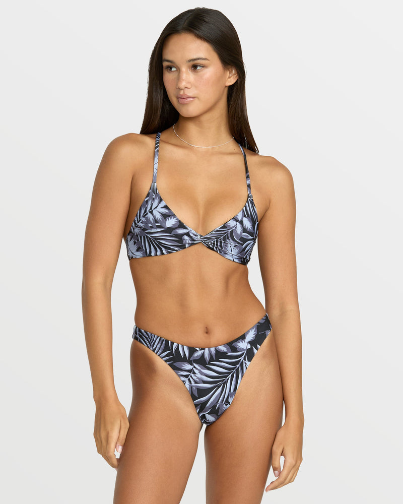 Volcom Women's Paradise Dreamer Twist X Back Bikini Top Black