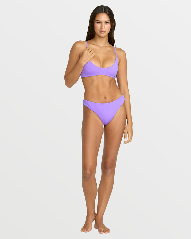 Volcom Women's Simply Seamless Cheekini Bikini Bottom Purple Passion