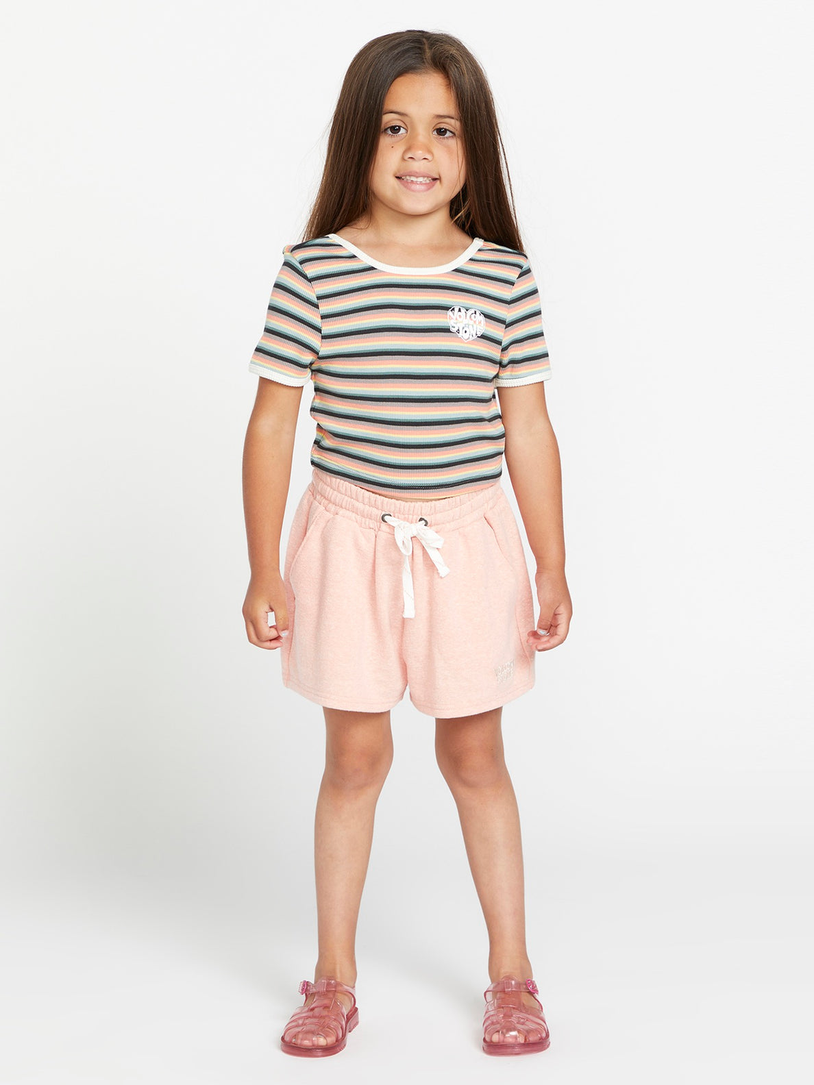 Girls Lived in Lounge Knit Short Sleeve Shirt - Reef Pink