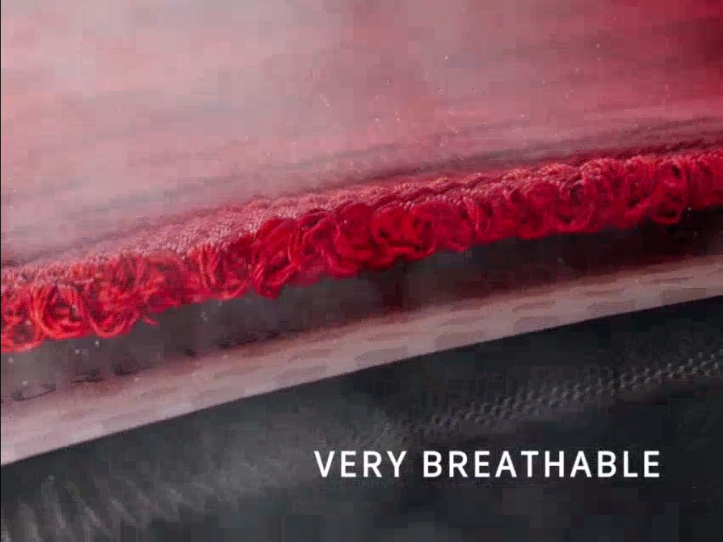 Zoomed in Image of fabric showing breathability
