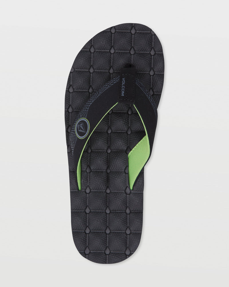 Volcom Men's Recliner Sandals Black/Green