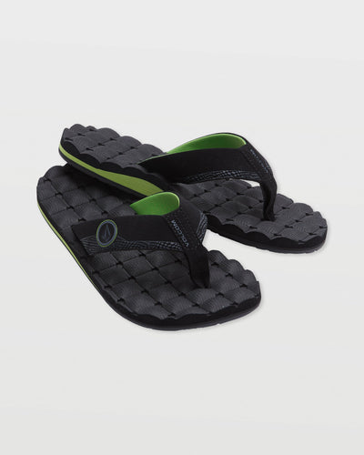 Volcom Men's Recliner Sandals Black/Green