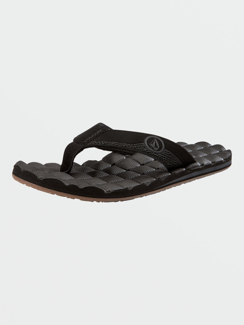 Volcom Men's Recliner Sandals Black Destructo