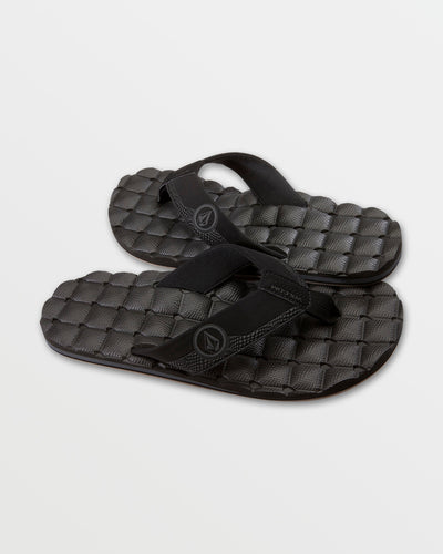 Volcom Men's Recliner Sandals Black Destructo