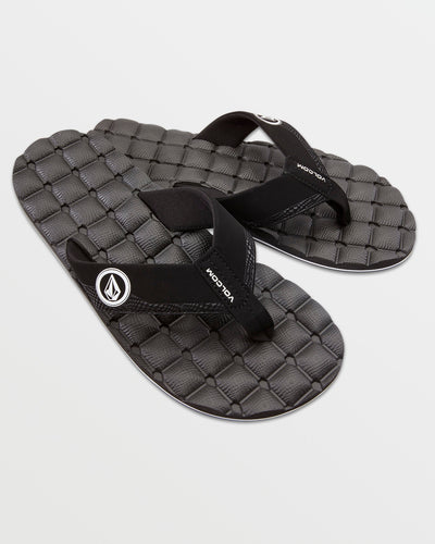 Volcom Men's Recliner Sandals Black/White