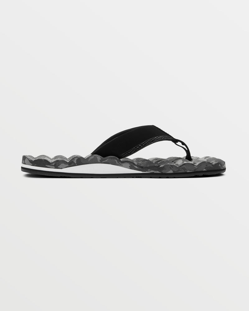 Volcom Men's Recliner Hawaii Sandals Black/White