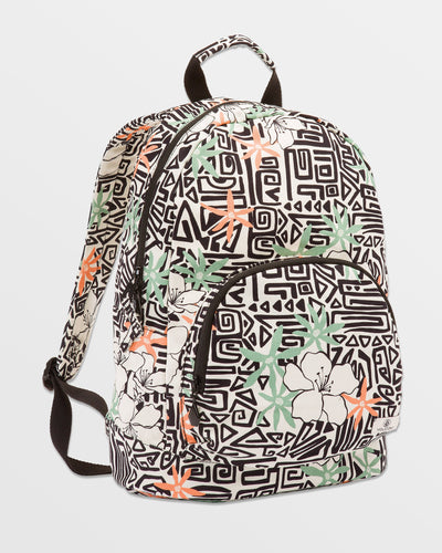 Volcom Schoolyard Canvas Backpack Star White