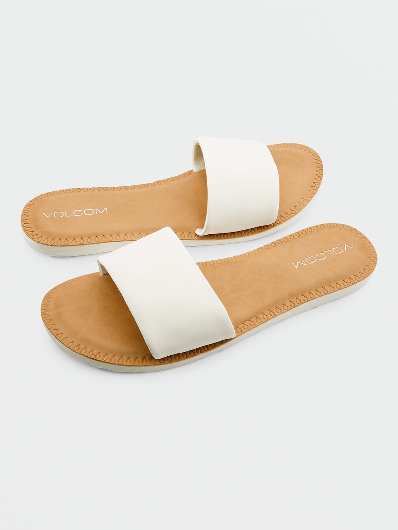 Volcom Women's Simple Slides White