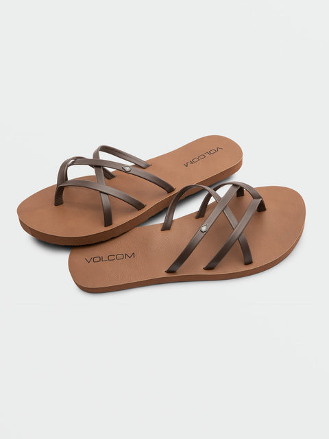 Volcom Women's New School II Sandals Brown