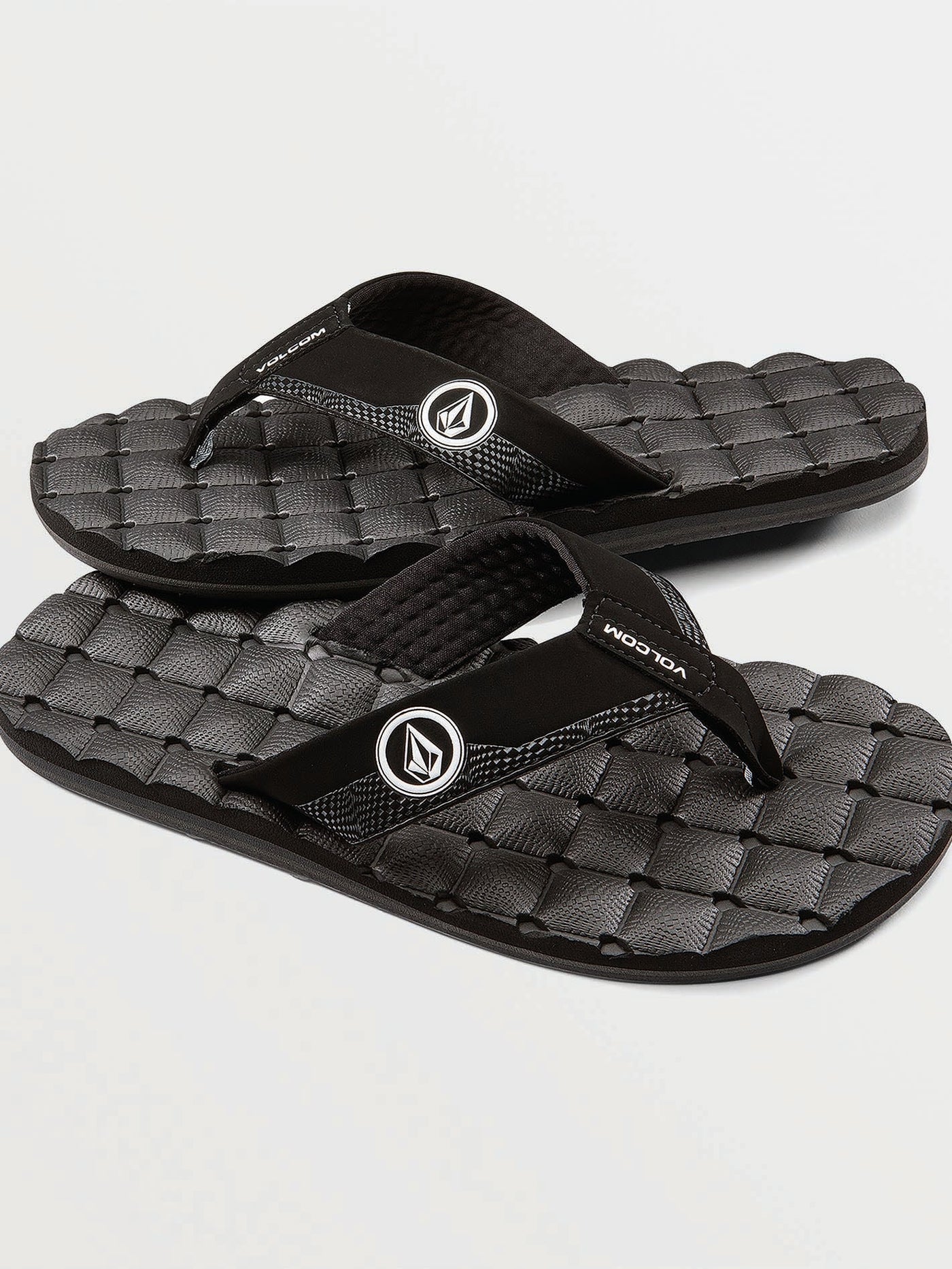 Volcom Big Kids' Recliner Sandals Black/White