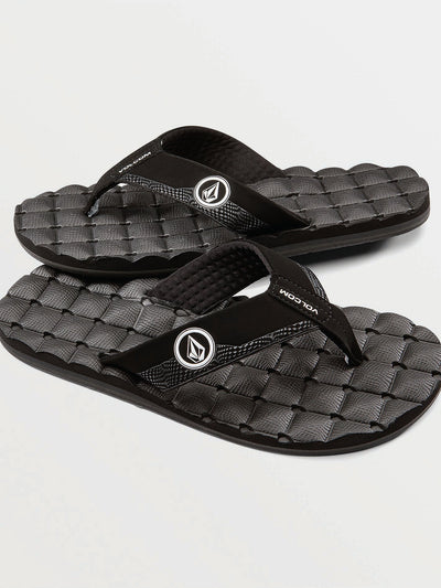 Volcom Big Kids' Recliner Sandals Black/White