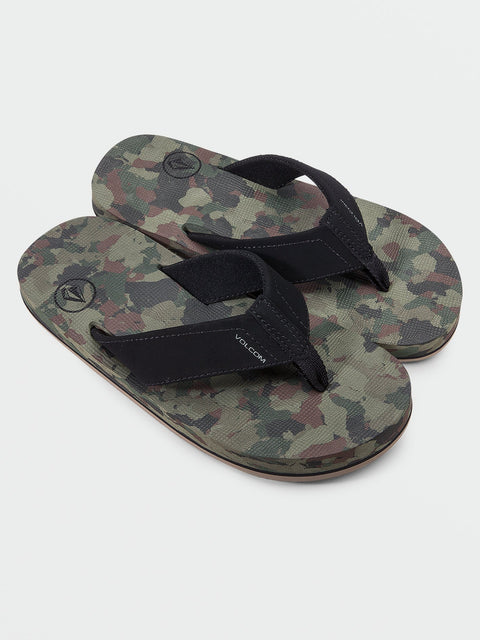Volcom Big Kids' Victor Sandals Dark Camo