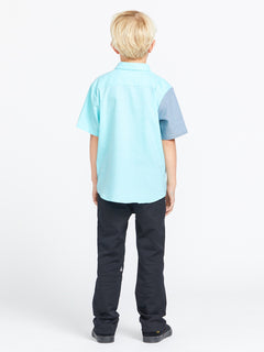 Little Boys Satostone Short Sleeve Shirt - Crete Blue