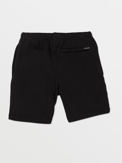 Little Boys Iconic Stone Elastic Waist Fleece Shorts - Black