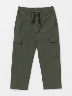 Little Boys March Cargo Elastic Waist Pants - Squadron Green