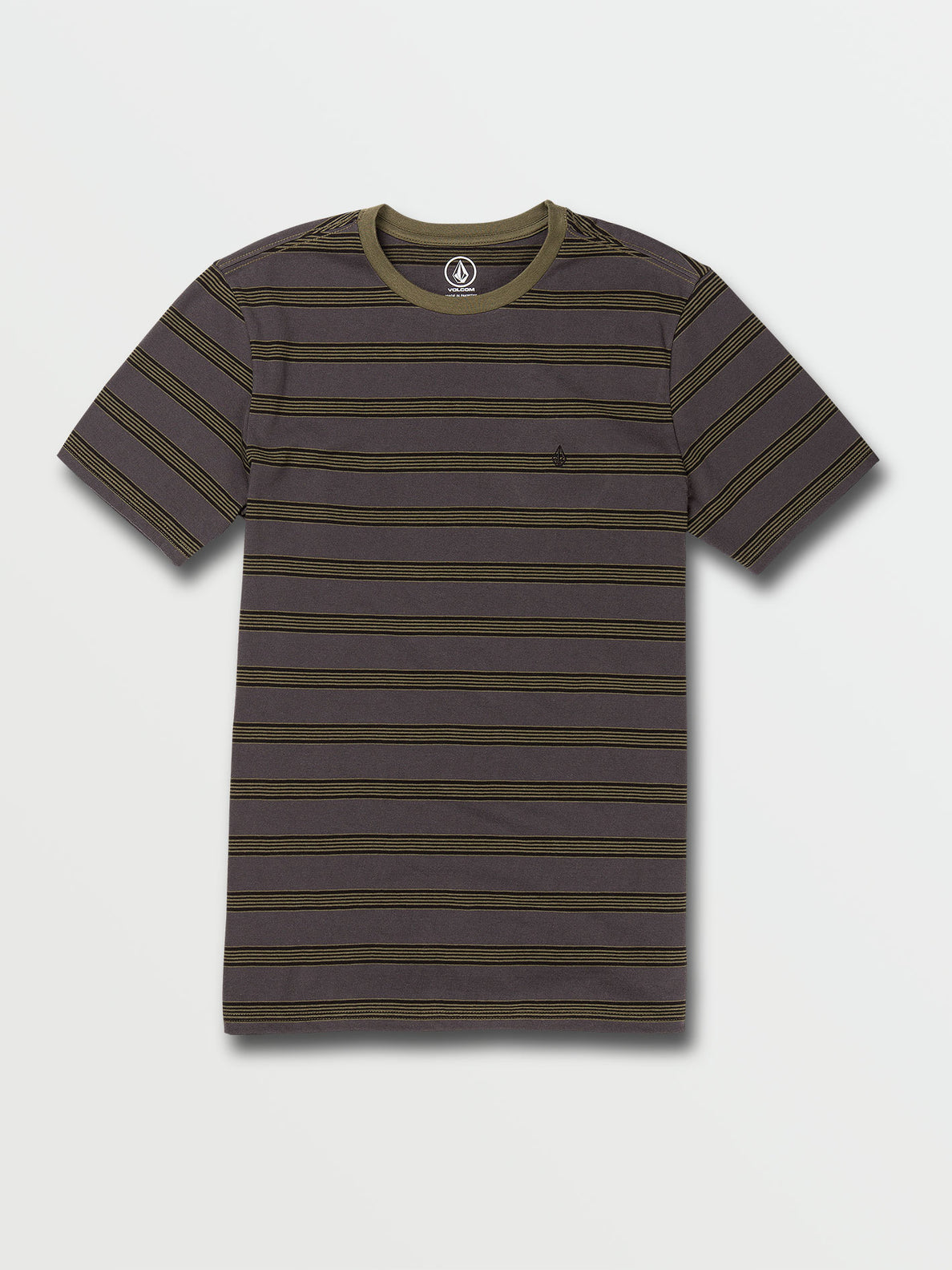 Parables Stripes Crew Tee - Military (A0102100_MIL) [F]