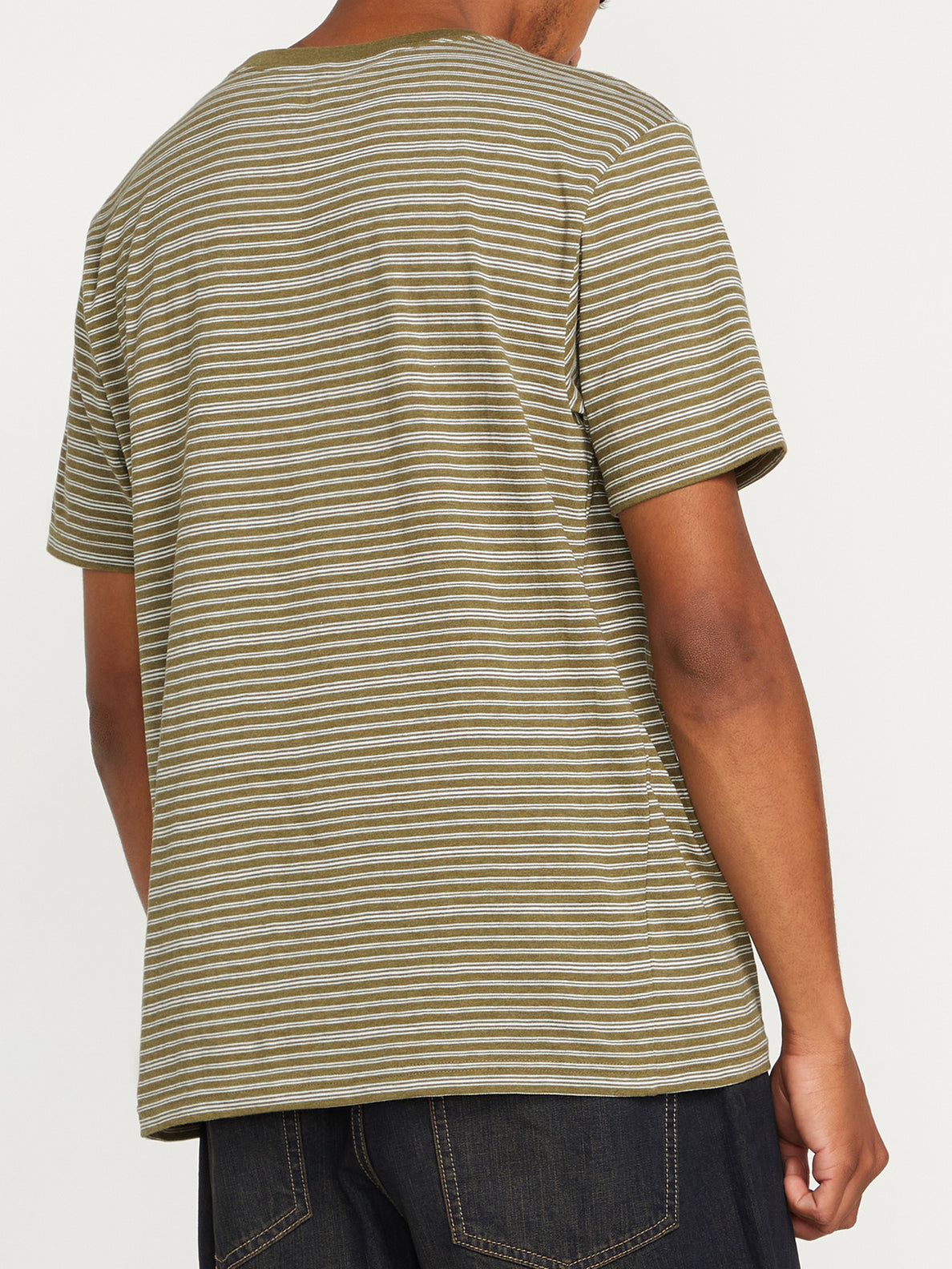 Static Stripe Crew Short Sleeve Shirt - Old Mill (A0112302_OLM) [18]