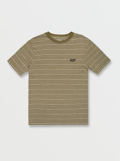 Static Stripe Crew Short Sleeve Shirt - Old Mill (A0112302_OLM) [F]