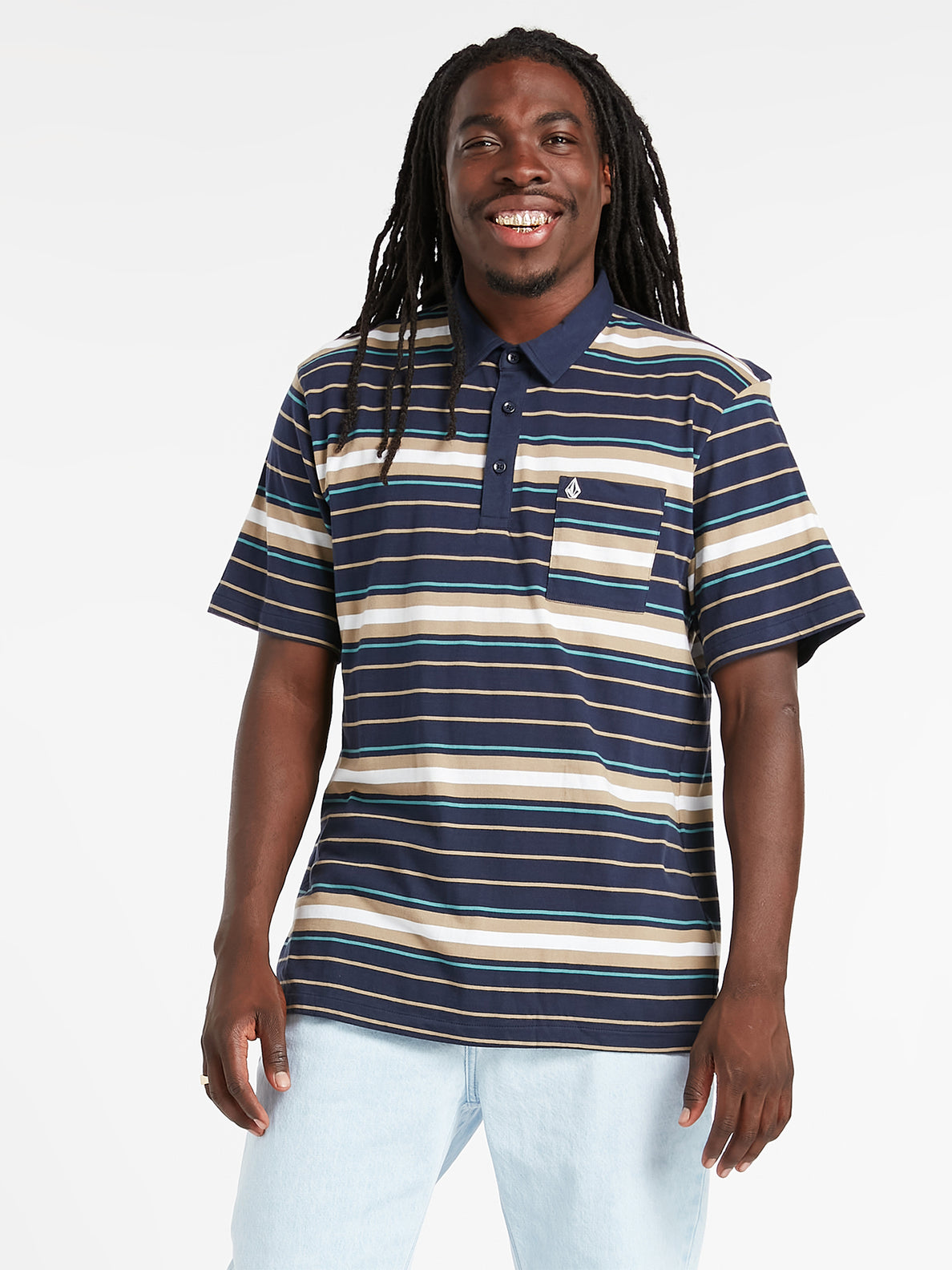 Fliedly Polo Short Sleeve - Navy (A0122200_NVY) [06]