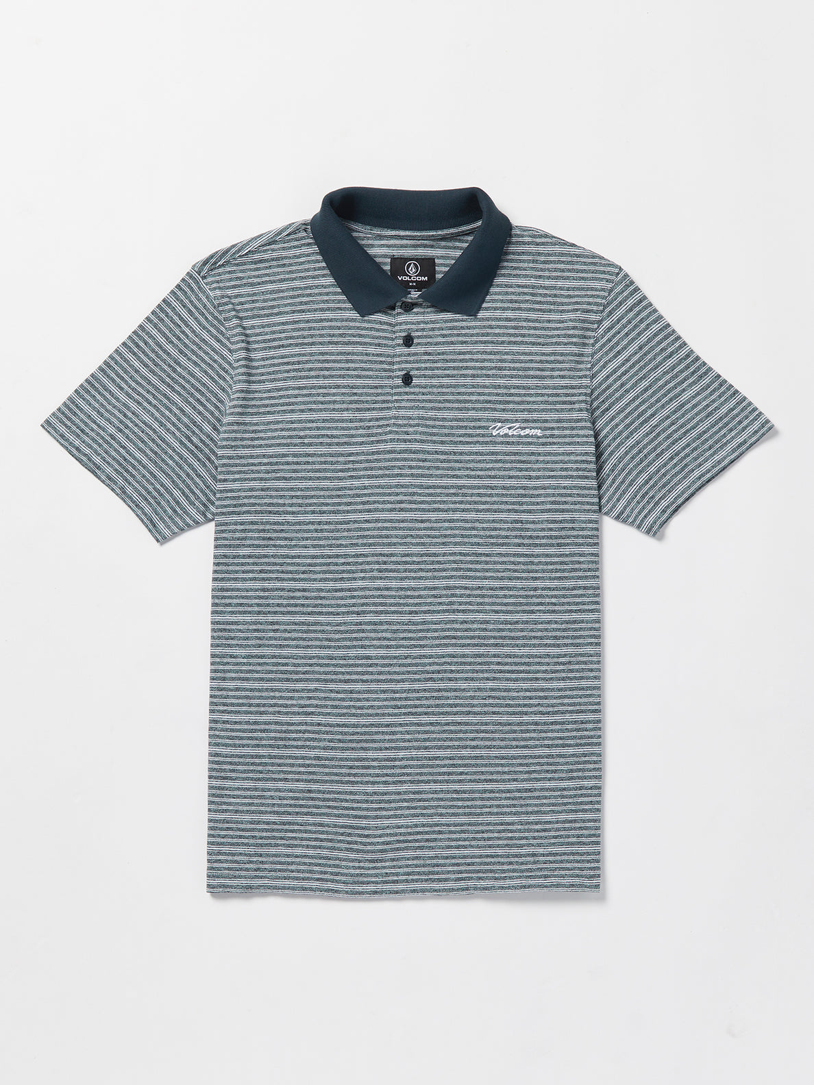 Static Stone Polo Short Sleeve Shirt - Navy (A0132300_NVY) [F]