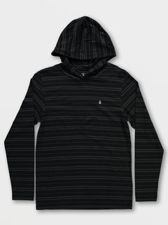 Parables Striped Hooded Shirt - Black