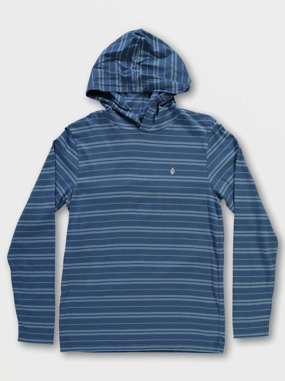 Parables Striped Hooded Shirt - Wrecked Indigo
