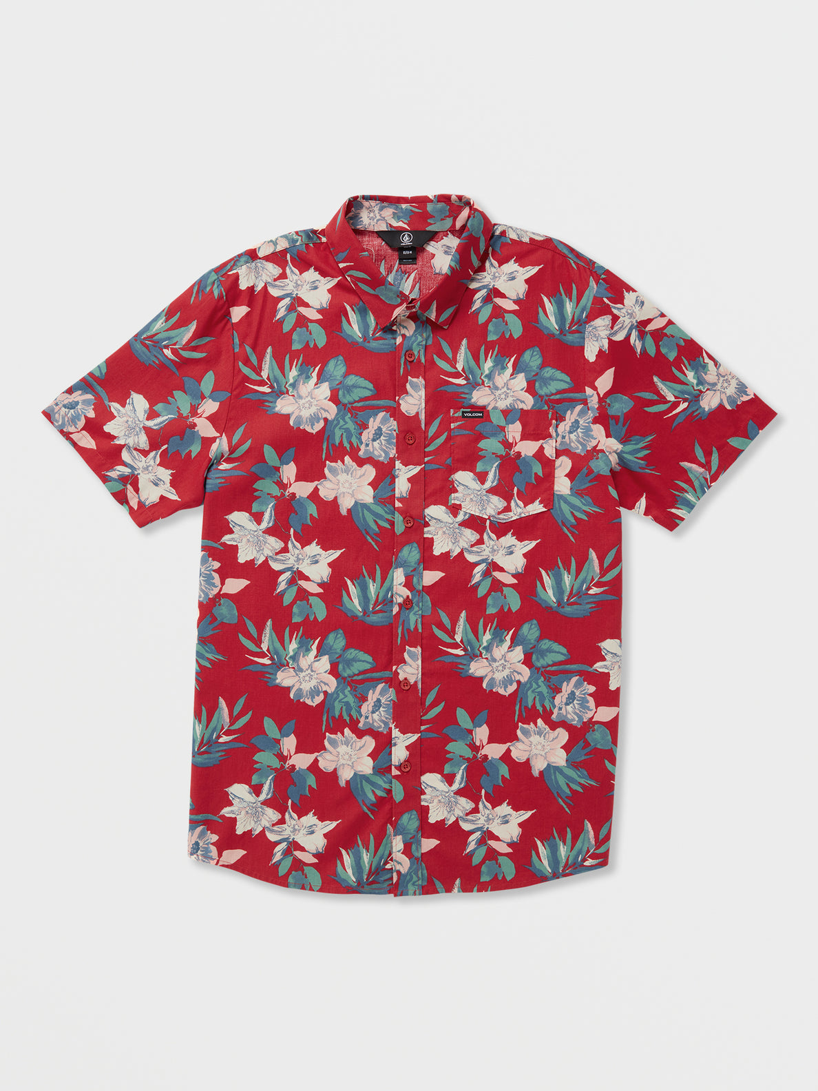 Warbler Short Sleeve Woven Shirt - Chili Red
