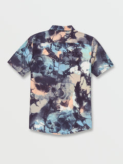 Skulli Print Short Sleeve Shirt - Navy (A0412302_NVY) [B]