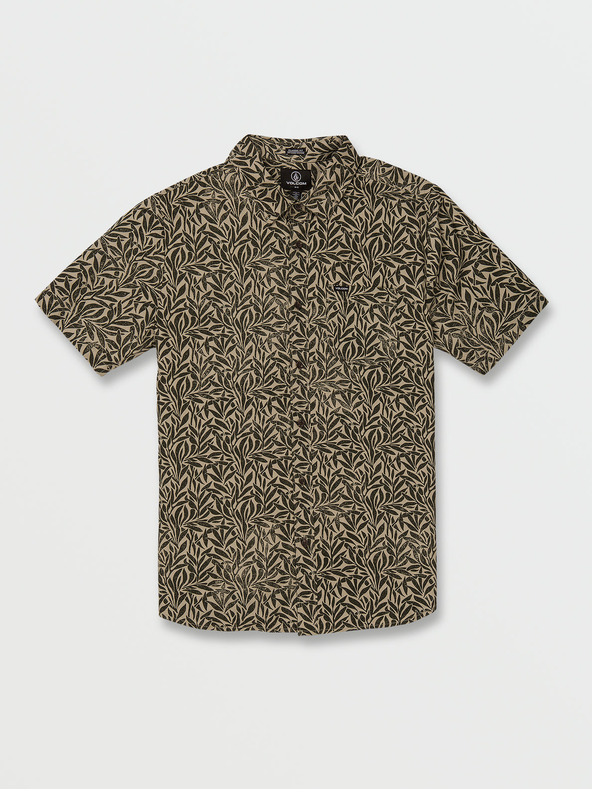 Falling Leaf Short Sleeve Shirt - Pewter (A0412307_PEW) [F]