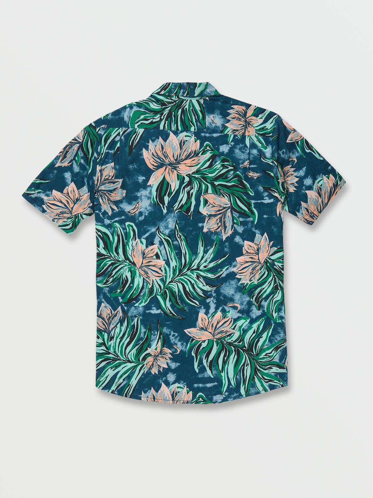 Marble Floral Short Sleeve Shirt - Aged Indigo