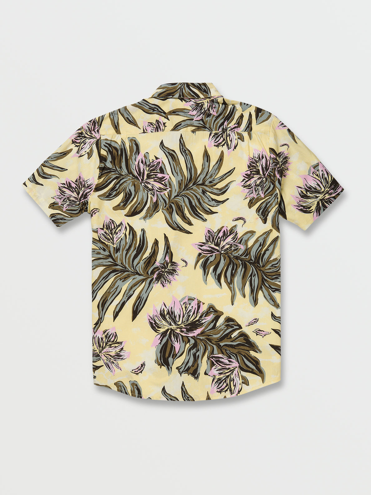 Marble Floral Short Sleeve Shirt - Dawn Yellow (A0412308_DNY) [B]