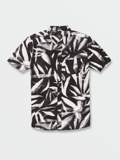 Echo Leaf Short Sleeve Shirt - Black (A0422202_BLK) [F]