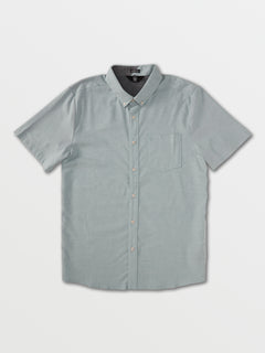 Everett Oxford Short Sleeve Shirt - Storm Blue (A0432105_SRB) [F]