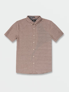 Everett Oxford Short Sleeve Shirt - Mahogany (A0432205_MAH) [F]