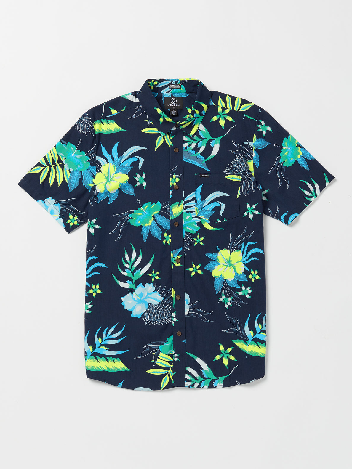 Sunriser Floral Short Sleeve Shirt - Navy (A0432302_NVY) [F]