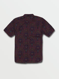 Peachy Paisley Short Sleeve Shirt - New Black (A0442102_NBK) [B]
