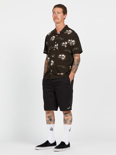 Rise And Stone Short Sleeve Shirt - Black (A0442200_BLK) [3]