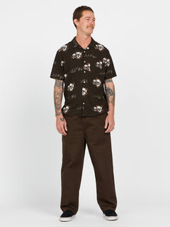 Rise And Stone Short Sleeve Shirt - Black (A0442200_BLK) [F]